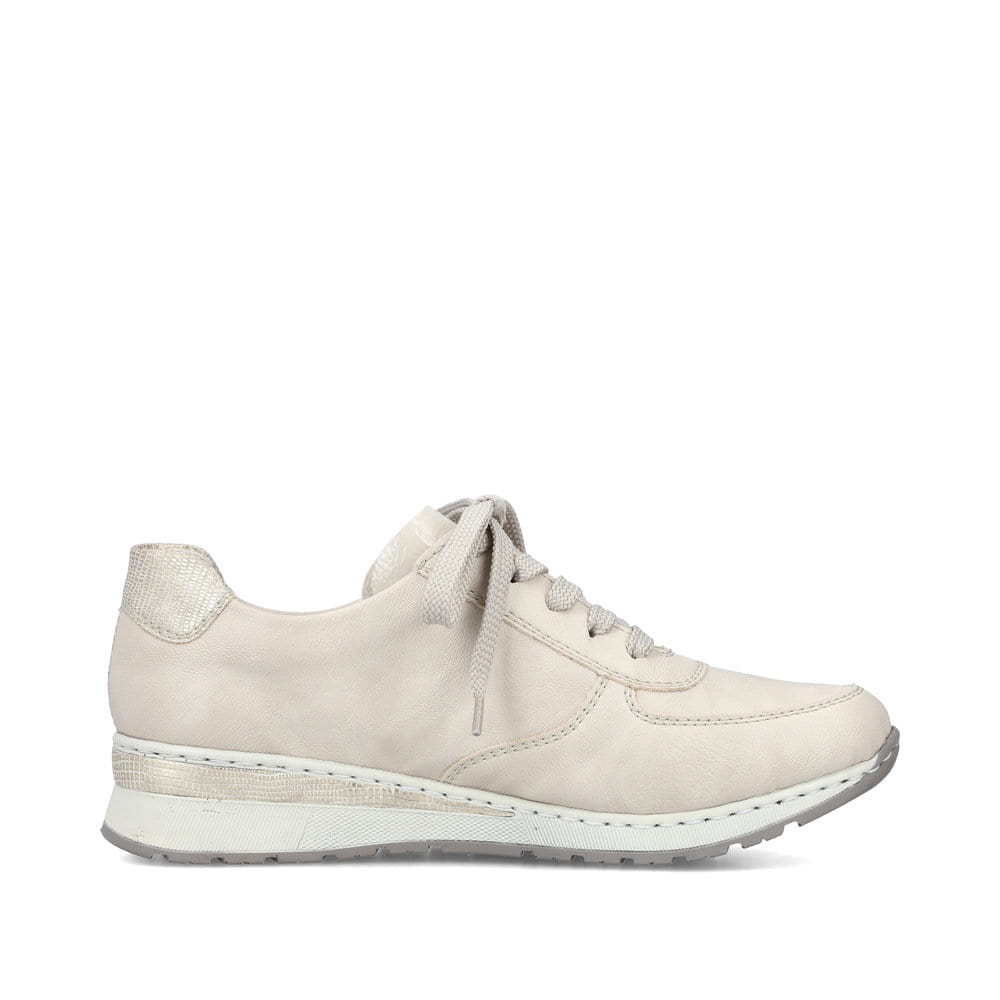 Rieker Damen Sneaker Low cremeweiß