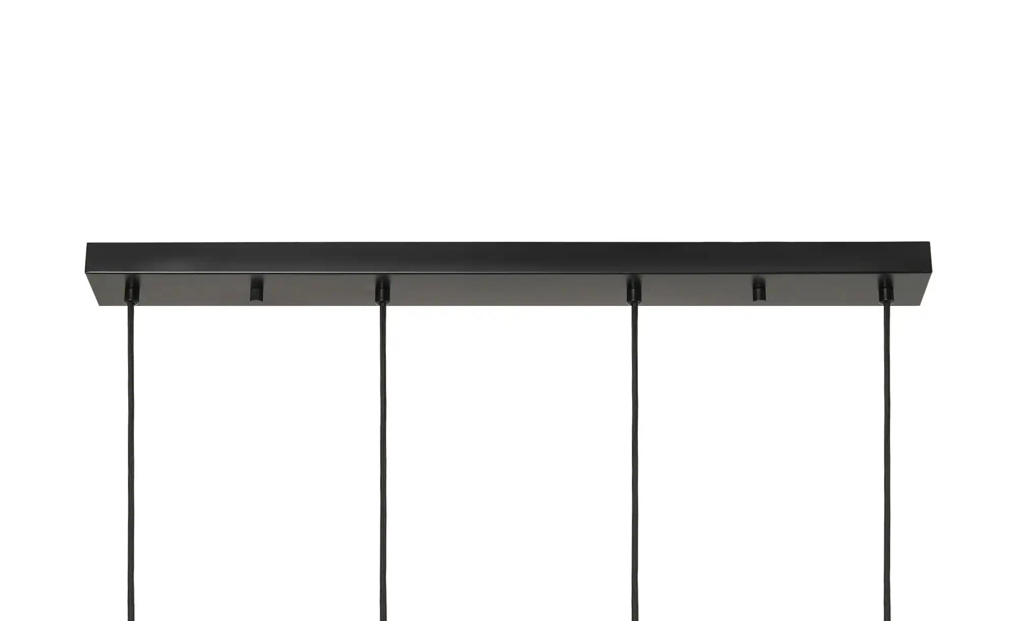 Trio Pendelleuchte, 4-flammig, Rauchglas schwarz