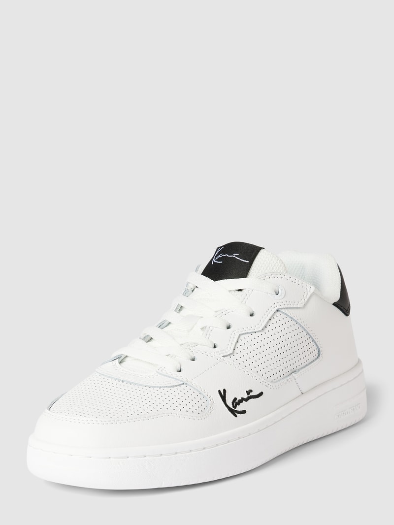 Sneaker mit Label-Details Modell 'Classic' in weiss