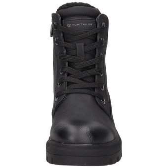 Tom Tailor Schnür Boots in schwarz