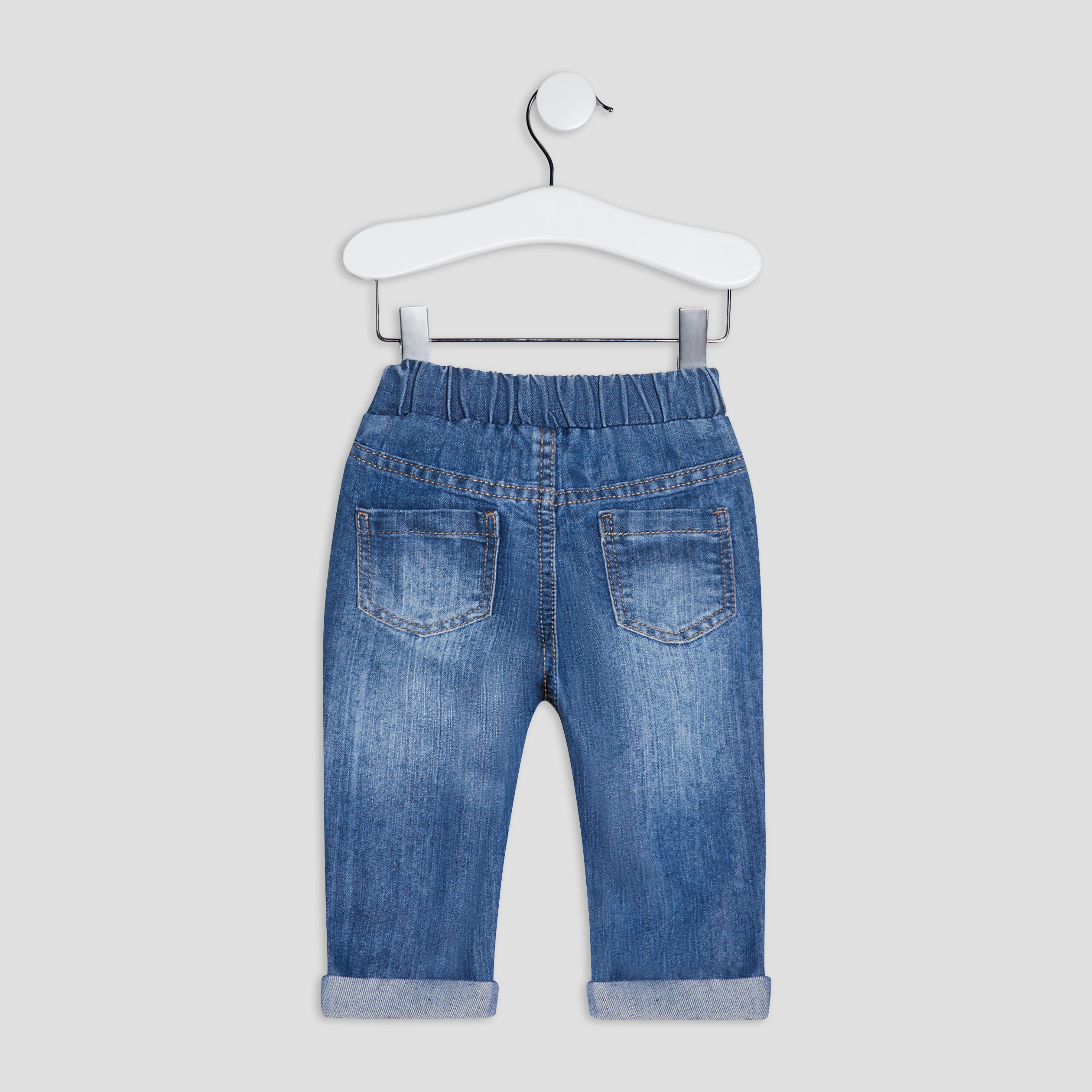 Jeans regular taille élastiquée denim stone bébé garçon | La Halle