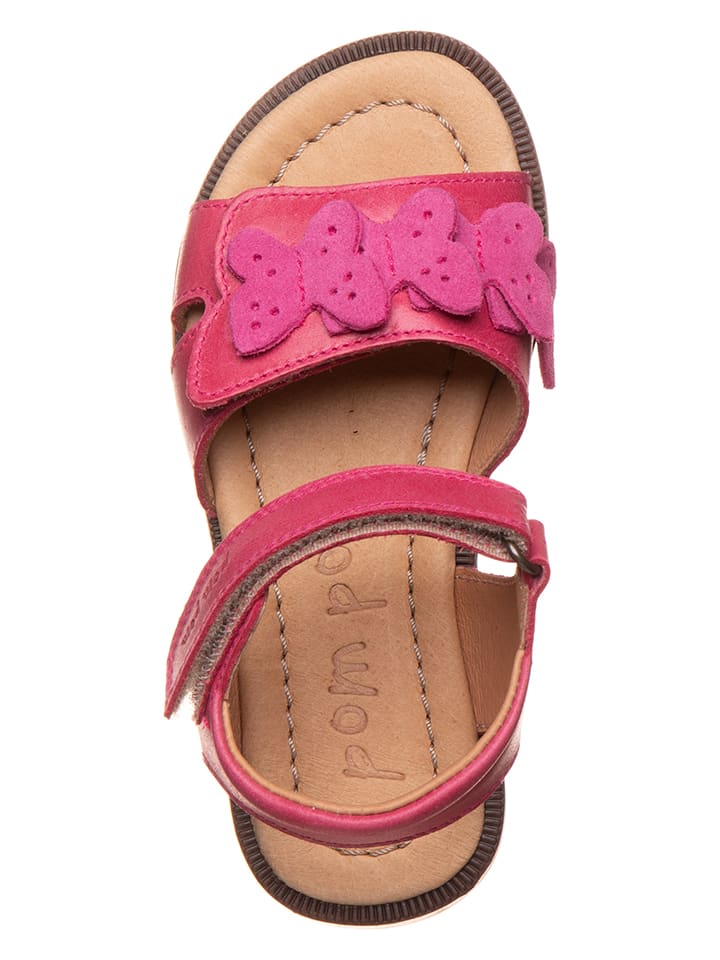 POM POM Leder-Sandalen in Pink günstig kaufen