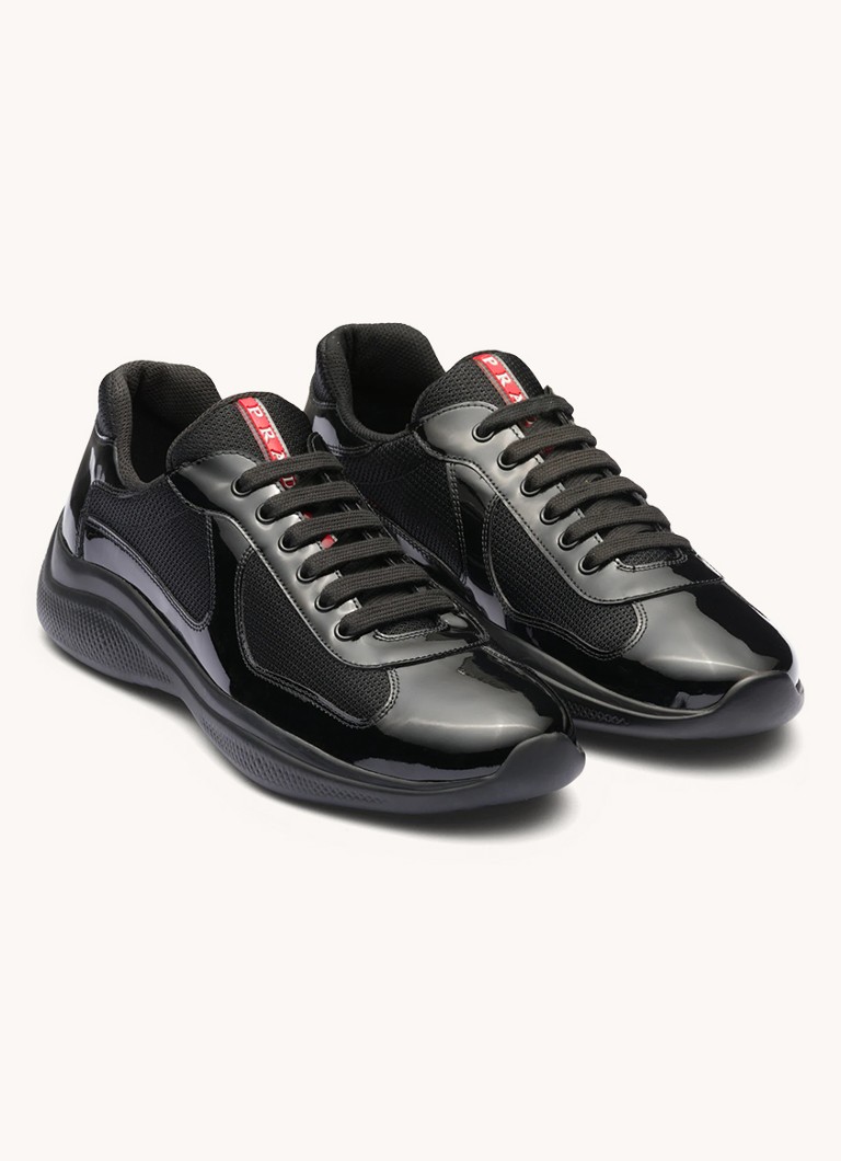 Buty Prada America's Cup ze skórzanymi detalami