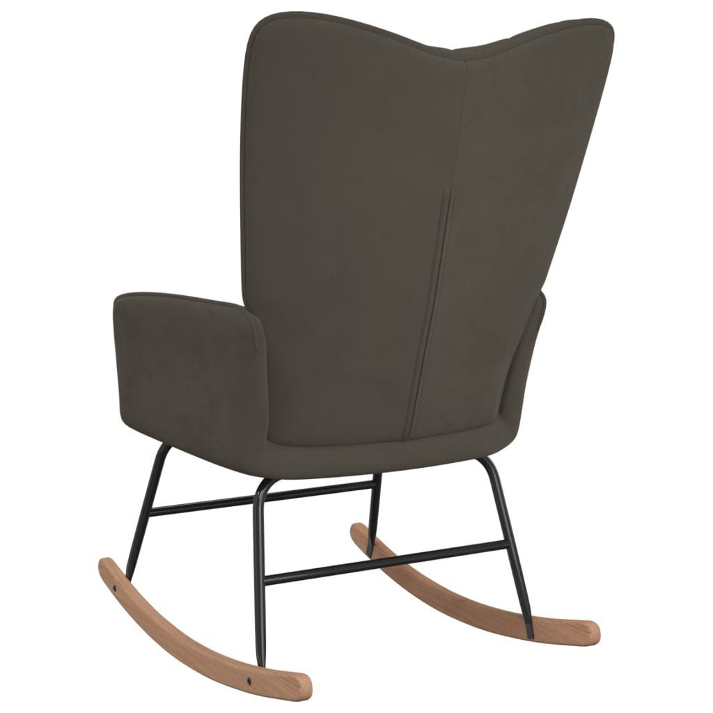 vidaXL Schaukelstuhl Schaukelstuhl Dunkelgrau Samt (1 St)