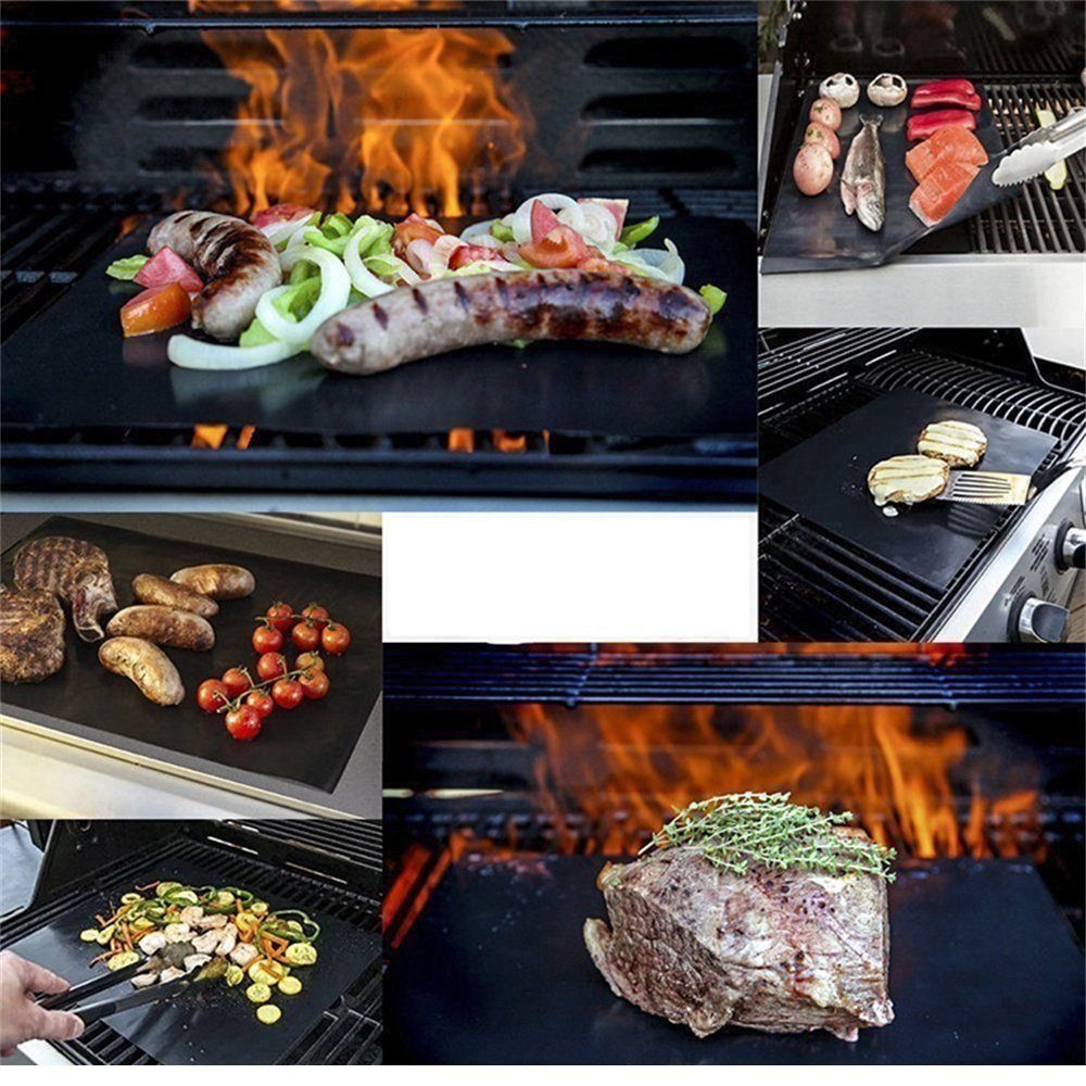 Suzakuin Backmatte BBQ Grillmatte 3er Set - Backpapier Wiederverwendbar Schutzmatte