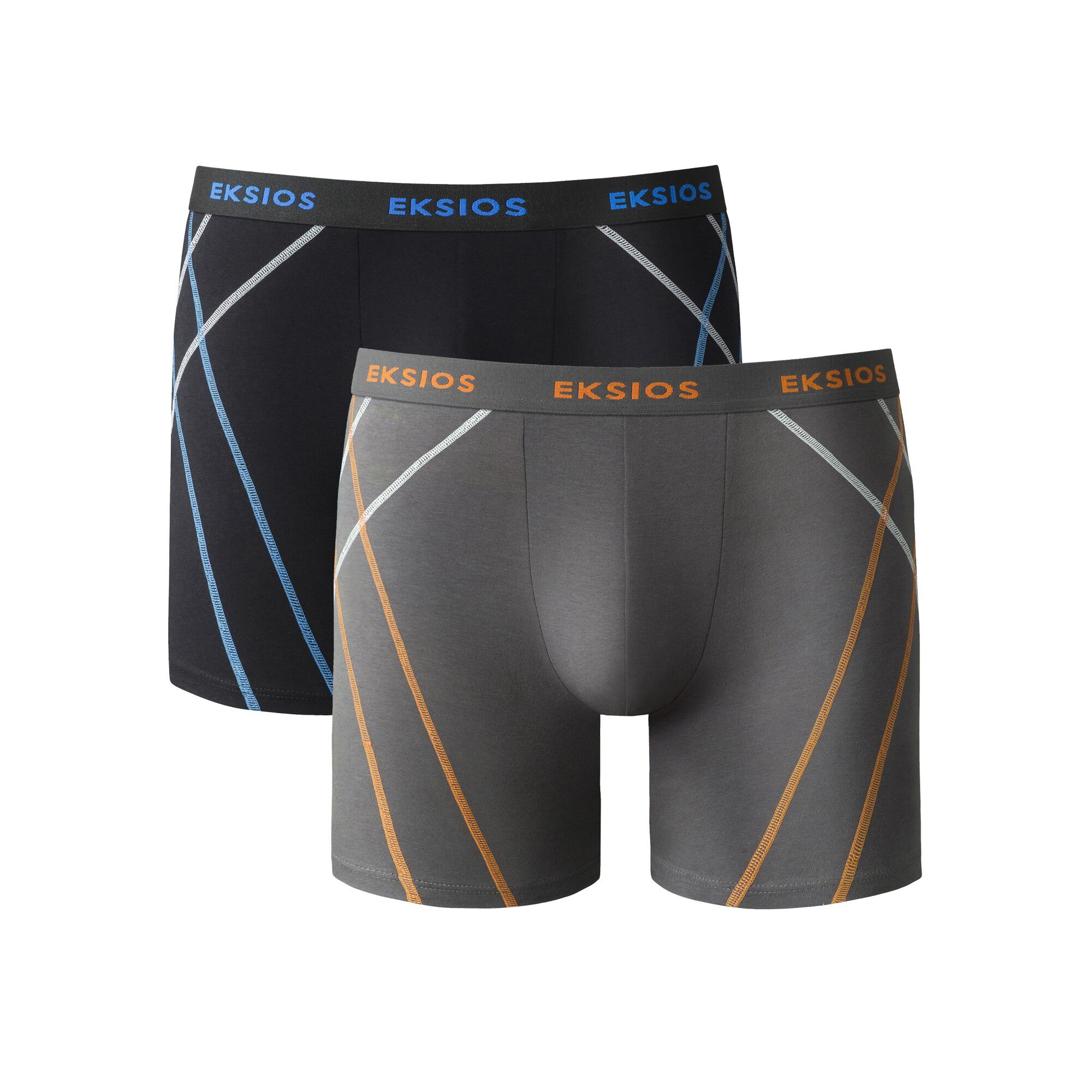 Boxer long à surpiqûres coupe short