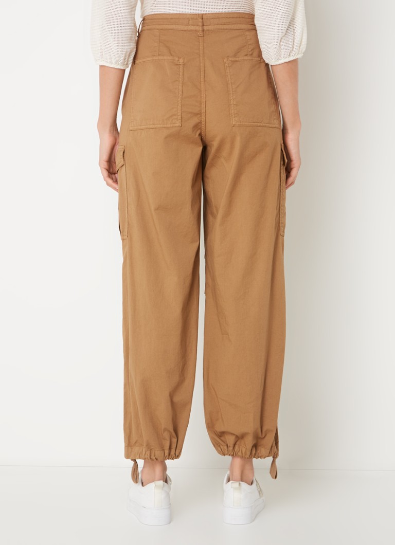 Pantaloni cargo Summum a vita alta e gamba affusolata, in misto lyocell.