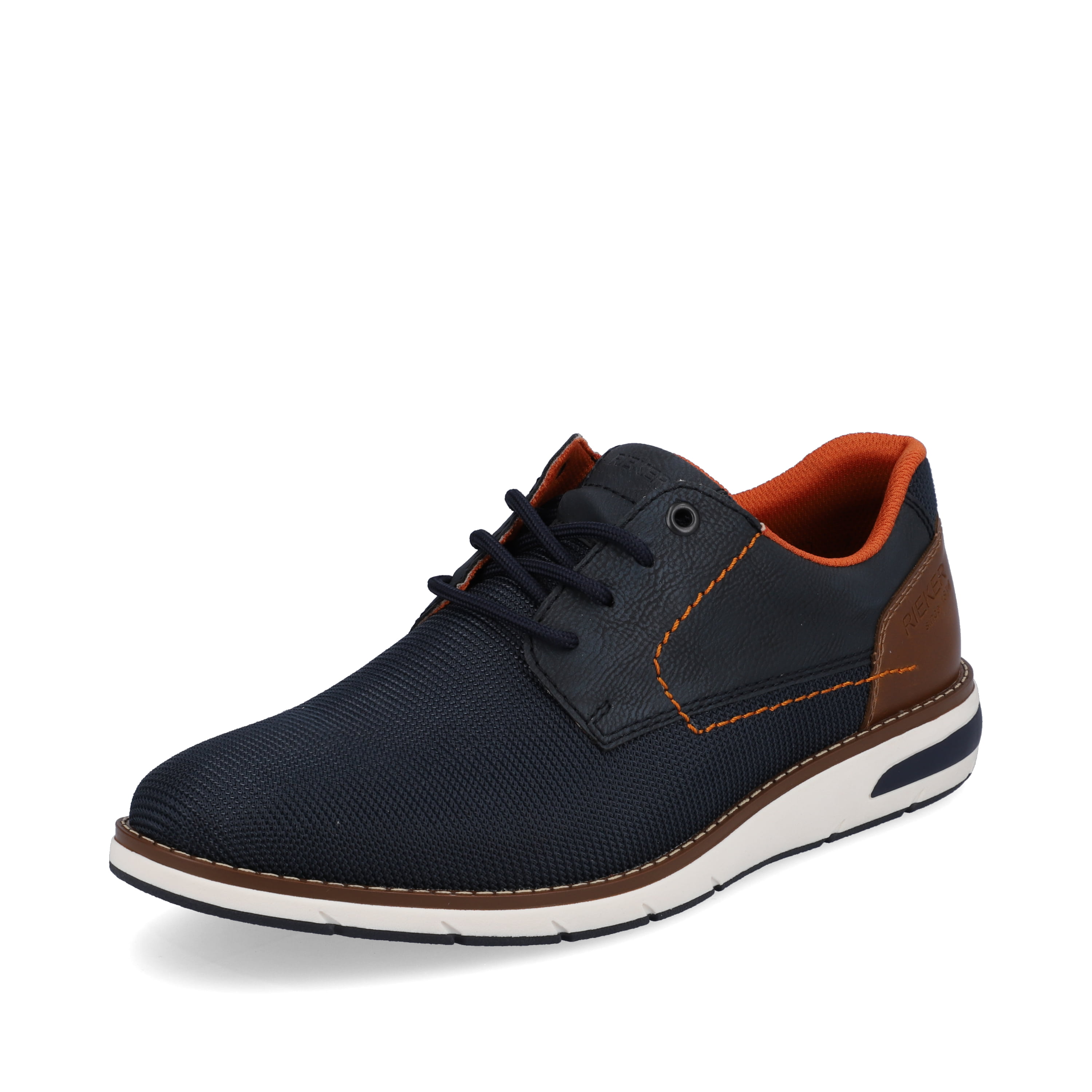 Rieker Herren Schnürschuhe marineblau-orange