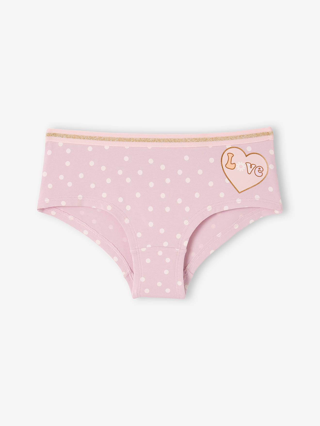 Vertbaudet 7er-Pack Mädchen Shortys mit Bio-Baumwolle - rosa