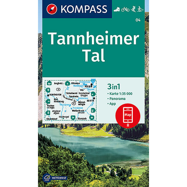 KOMPASS WANDERKARTE TANNHEIMER TAL 1:35 000