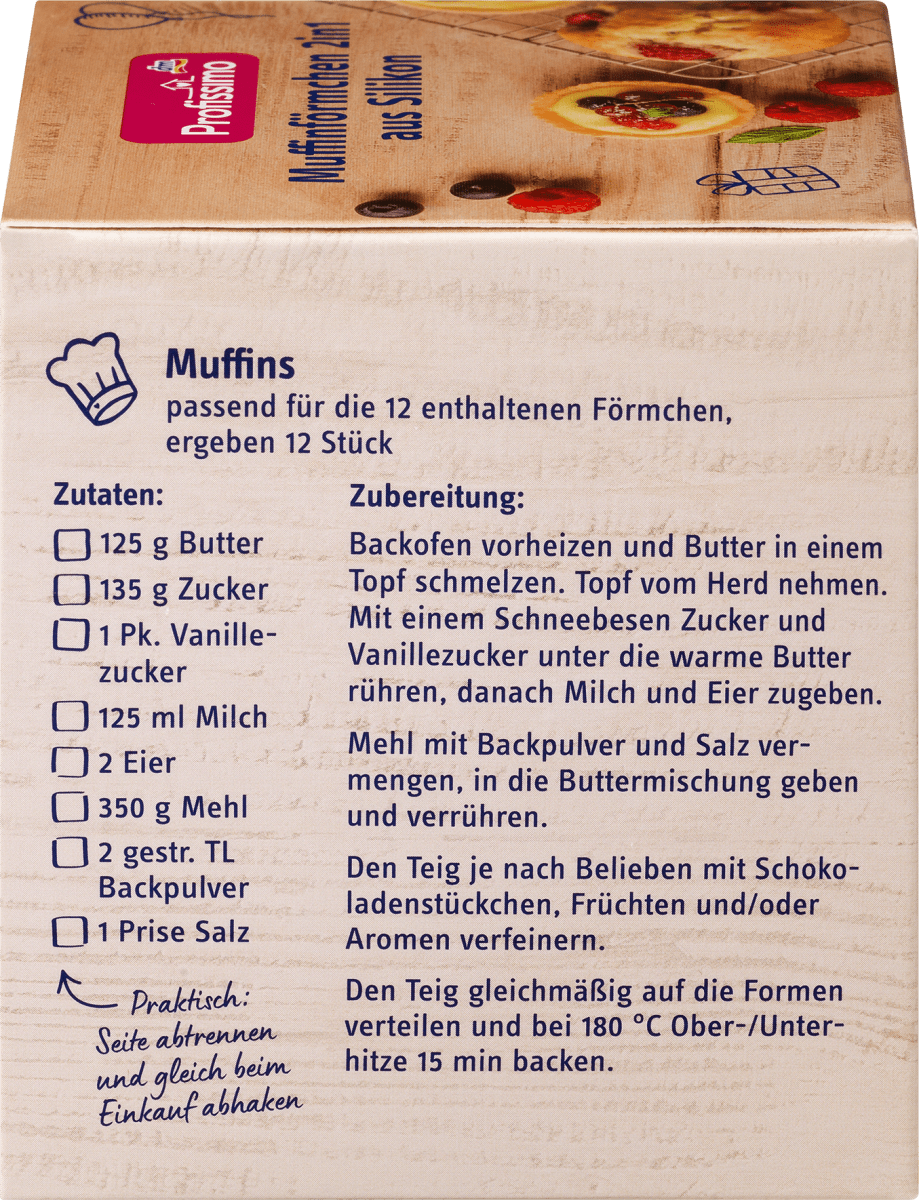 Muffinförmchen 2in1 aus Silikon, 12 St