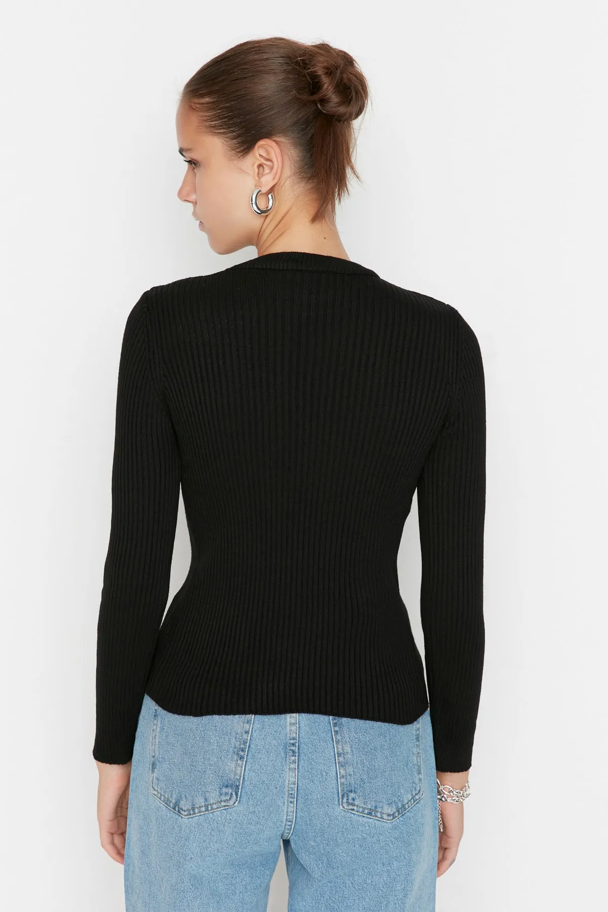 Trendyol Collection  Schwarz-weißer Strickpullover