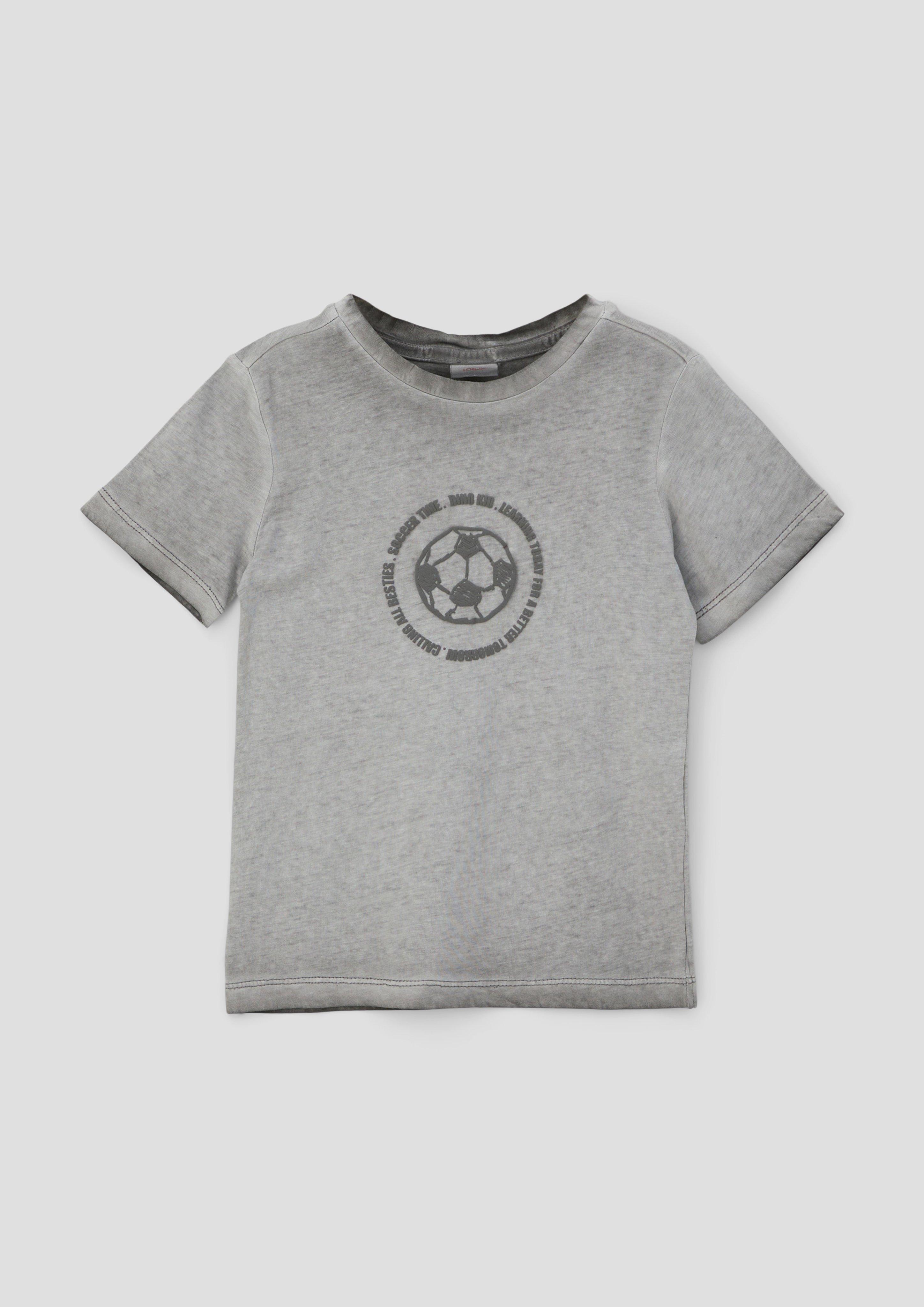 T-Shirt mit gummiertem Frontprint  2143110-9439