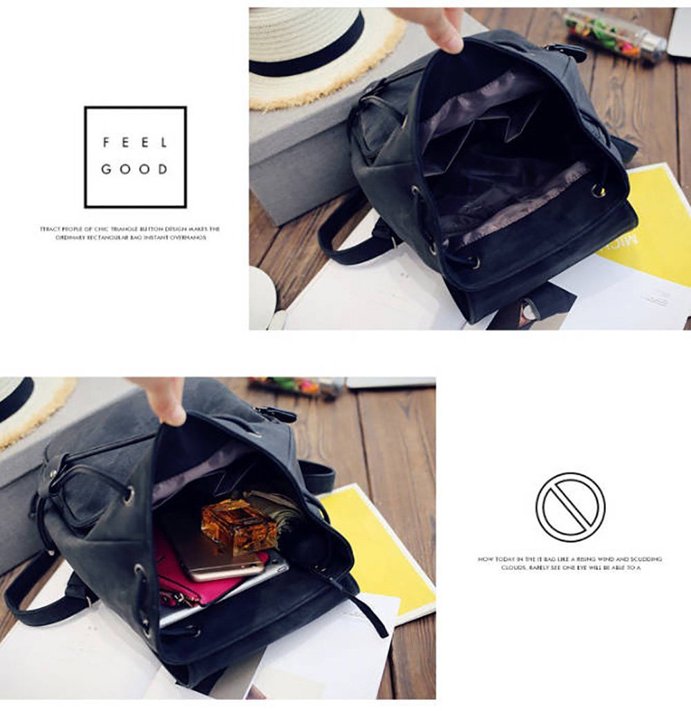 Deliana.bag Freizeitrucksack Mode Echtes Leder Damen Rucksack, Reisetasche,Niedliche Mini Rucksäcke (Set, 1 Stück), Mit Fach, Fronttasche, Rucksack