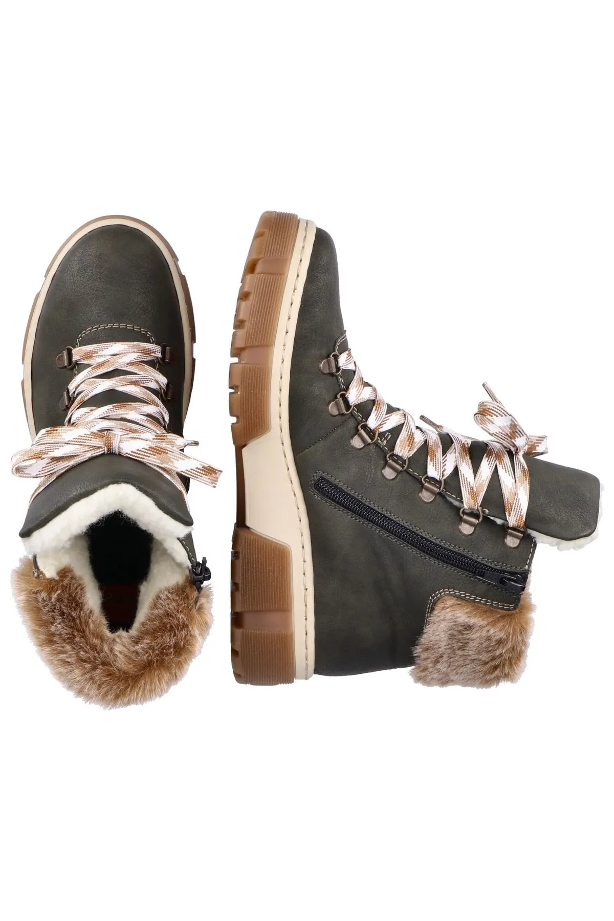 Rieker  Stiefelette - Grün - Flacher Absatz