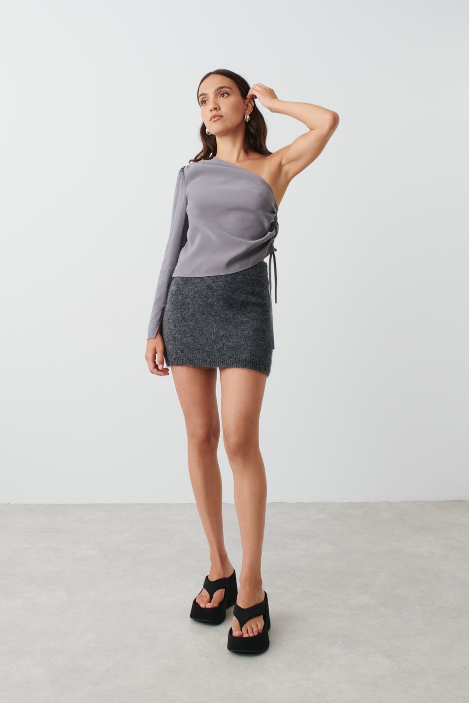 Knitted mini skirt