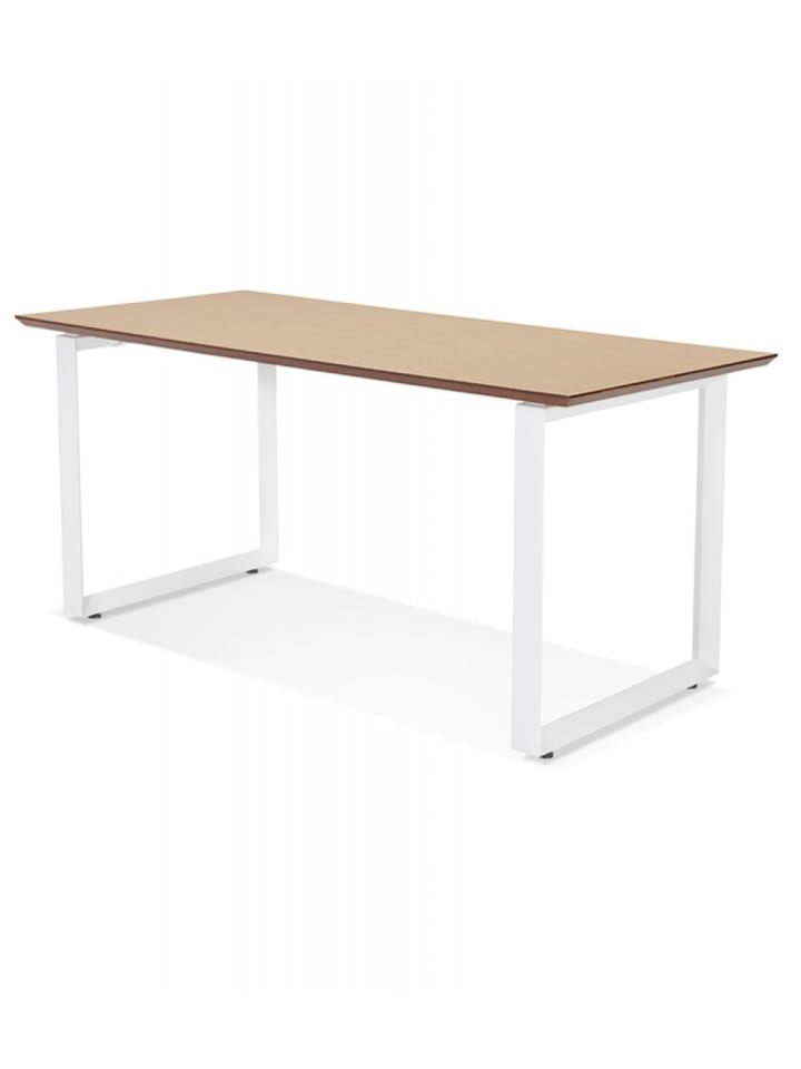 KADIMA DESIGN Schreibtisch aus Holz und Metall | Moderner Stil in Beige-Weiß günstig kaufen