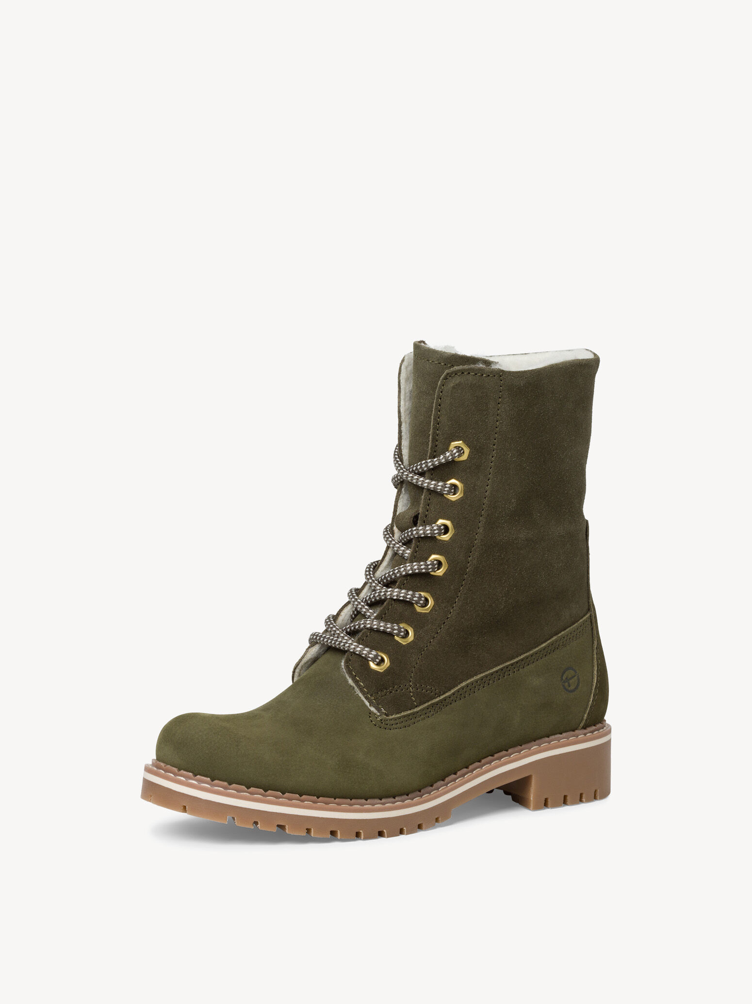 Bottine en cuir - vert doublure chaude