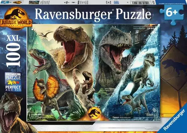 Kinderpuzzle ab 6 Jahren - Dinosaurierarten - 100 Teile