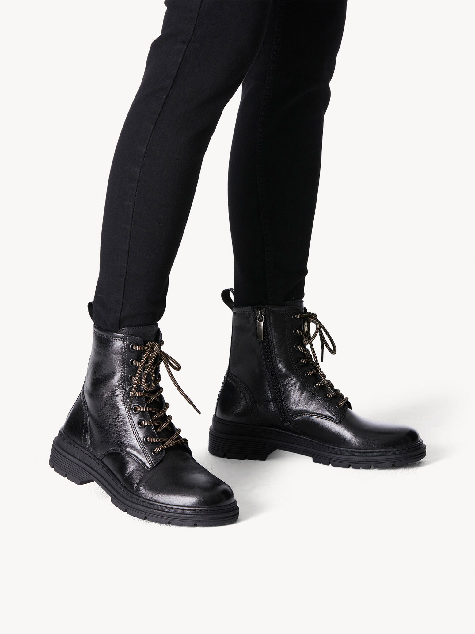 Bottine en cuir - noir