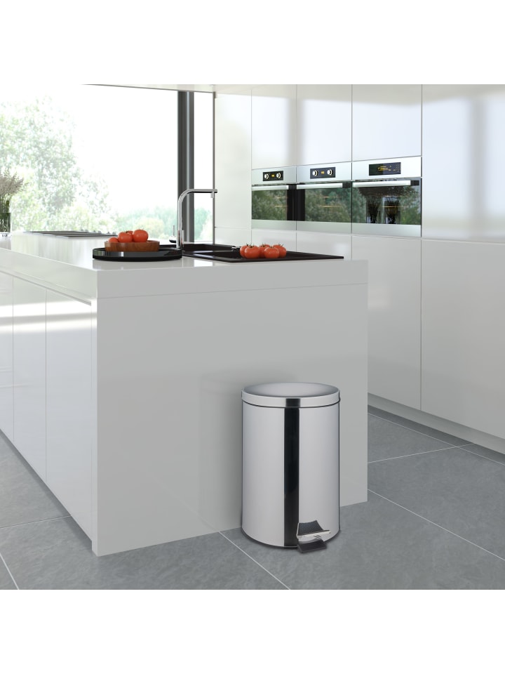 relaxdays Mülleimer in Silber - 20 Liter günstig kaufen onesize