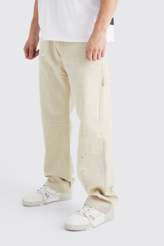 Tall lockere Hose mit Farbspritzern