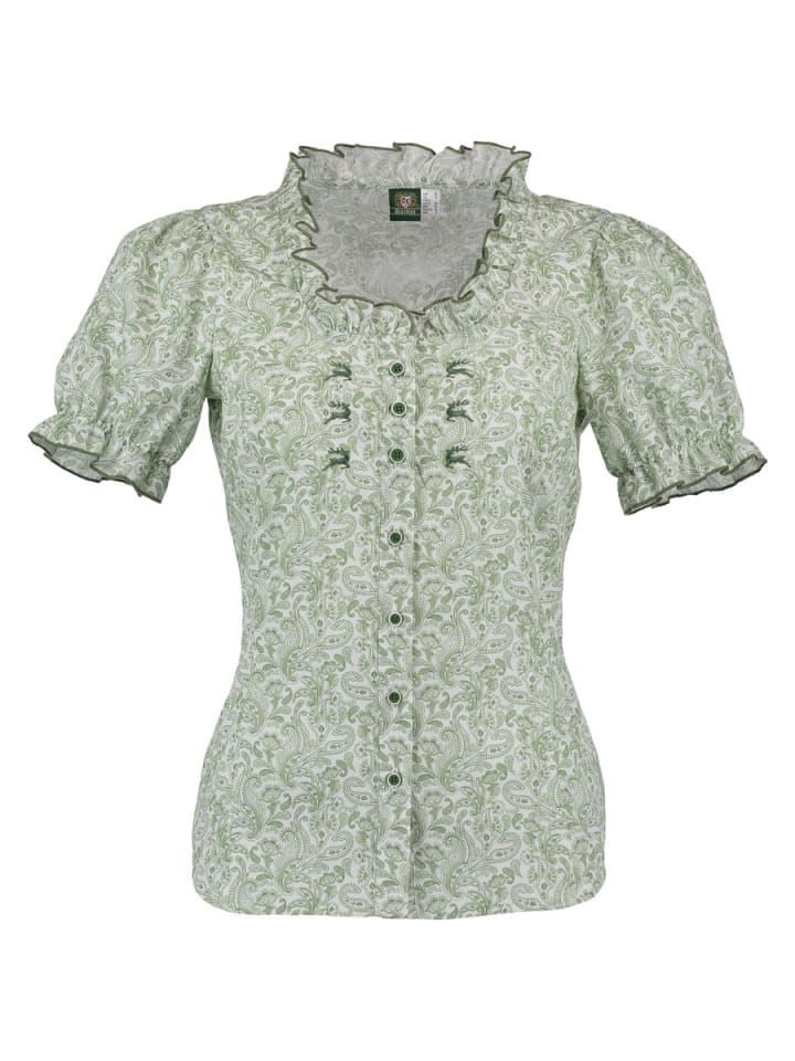 OS-Trachten Trachtenbluse Lyosur in khaki/schlamm günstig kaufen 52