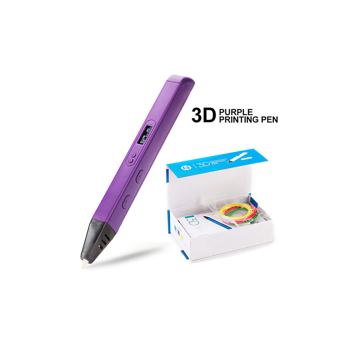 DIY-Bastelset Geschenke Bildung spielzeug für Kinder 3D Druckstift mit OLED-Bildschirm für Kinder