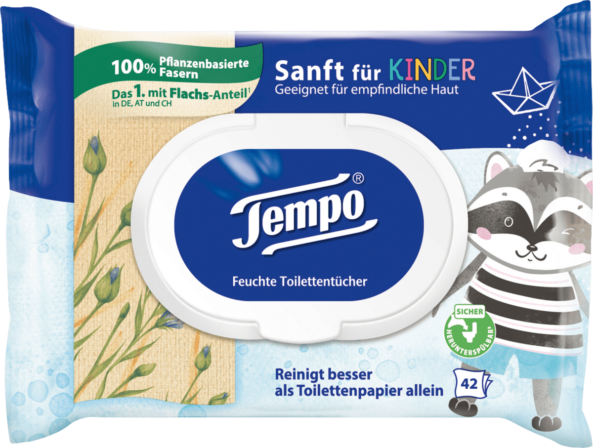 Feuchtes Toilettentücher Sanft für Kinder, 42 St