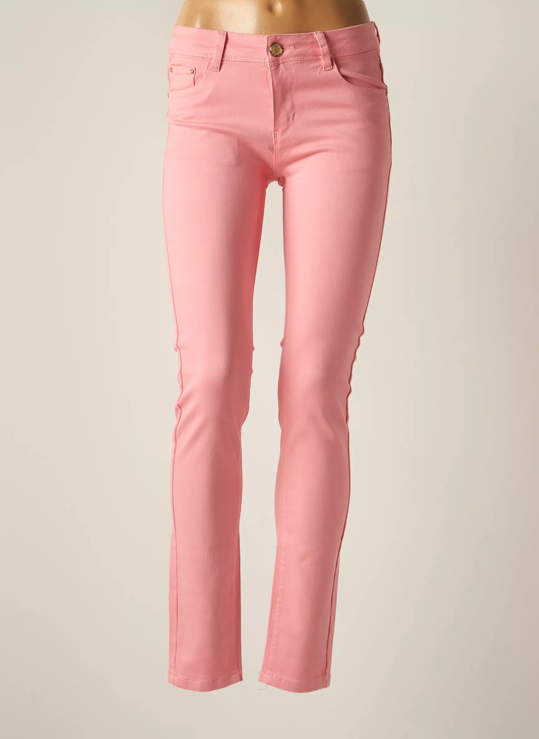 R Display Pantalons Slim Femme couleur rose