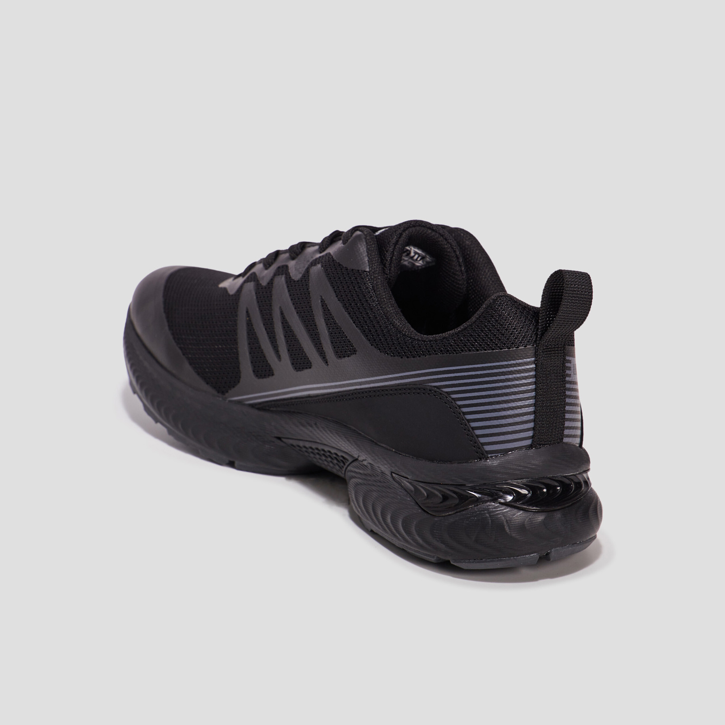 Baskets running à lacets Liberto noir homme | La Halle