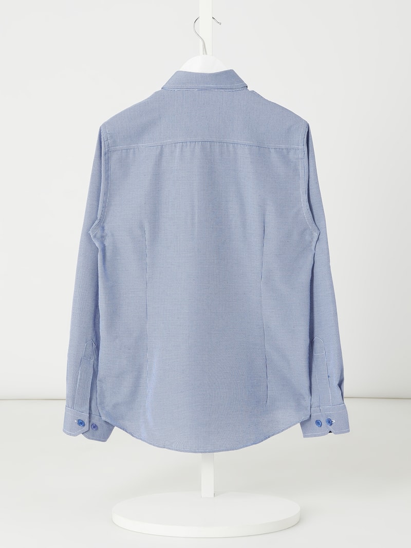 Slim Fit Hemd mit Vichy-Karo in blau