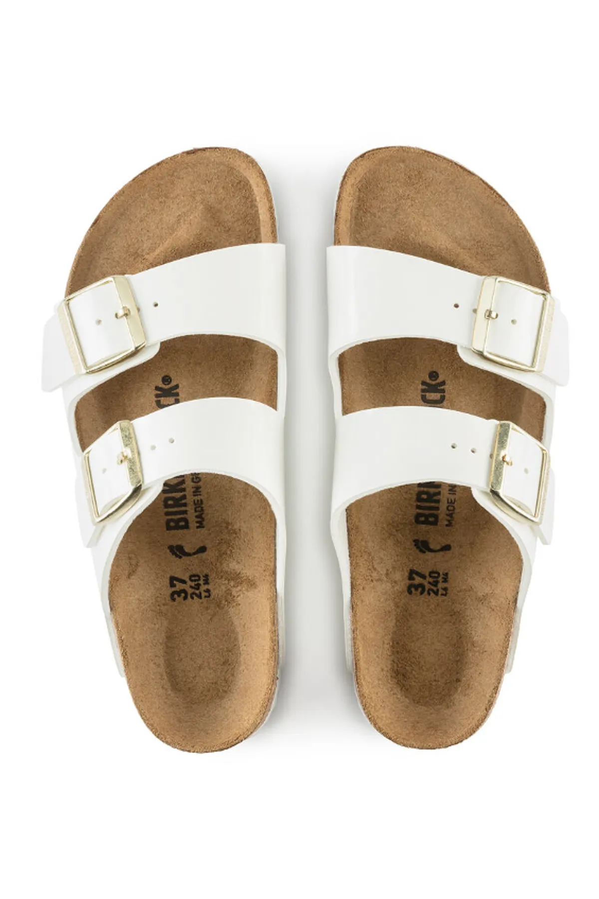 Birkenstock  Pantolette - Weiß - Flacher Absatz