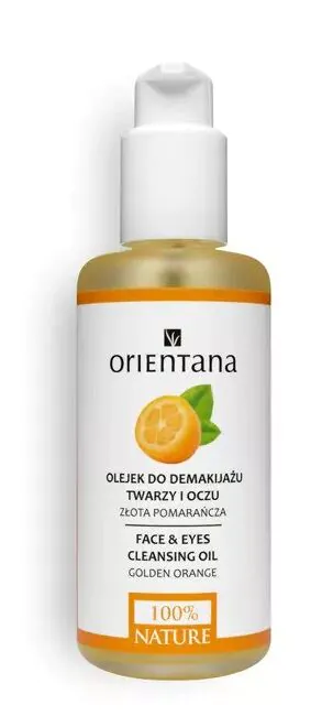„Orientana“ auksinių apelsinų veido ir akių makiažo valiklis su aliejumi
