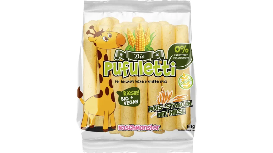 Pufuletti BIO Maisstangen mit Hirse 60 g