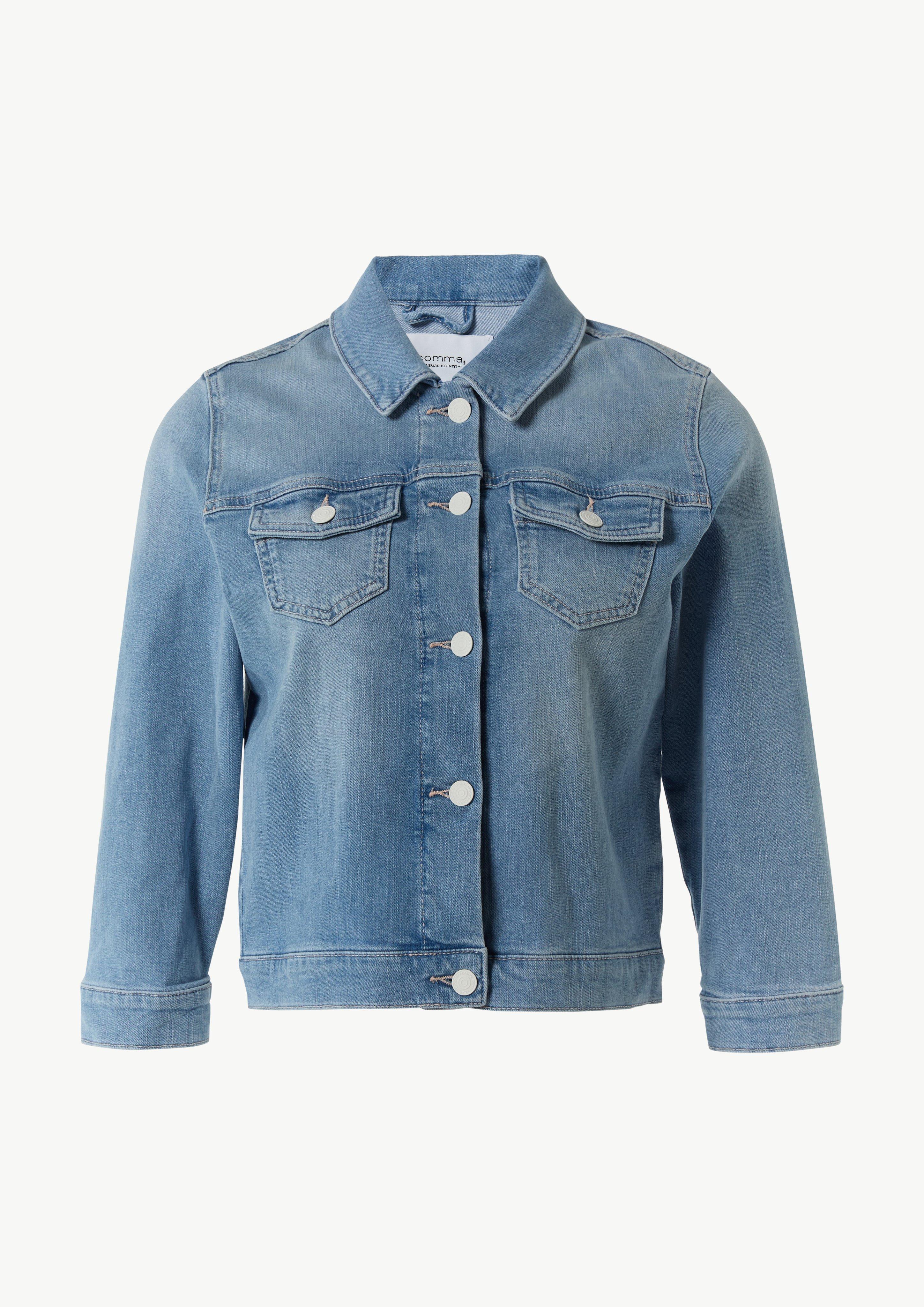 Jeansjacke mit 3/4-Ärmel - blau