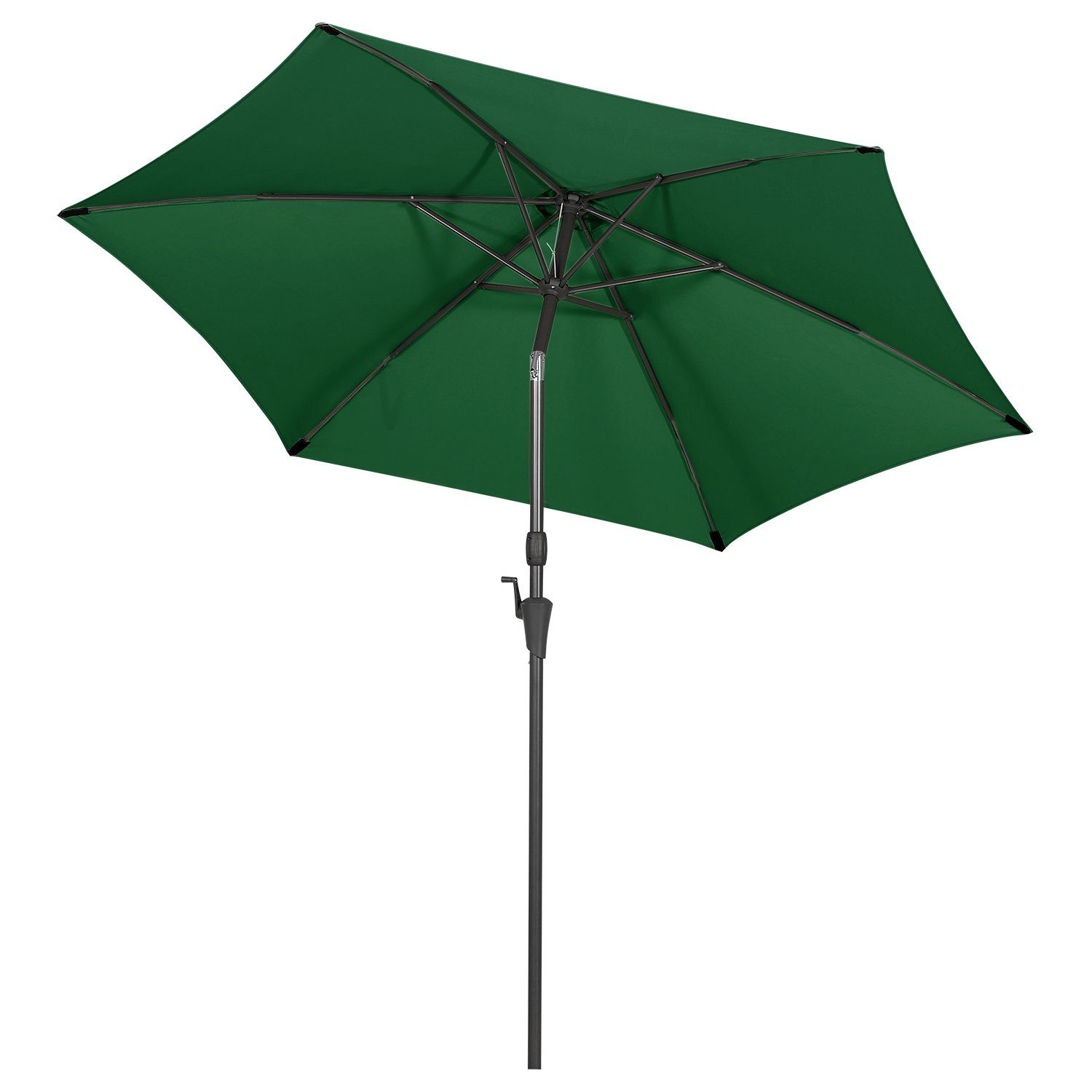 Sekey Sonnenschirm 270cm Gartenschirm knickbar Marktschirm mit Kurbelmechanismus, UPF 50+, LxB: 235,00x271,00 cm