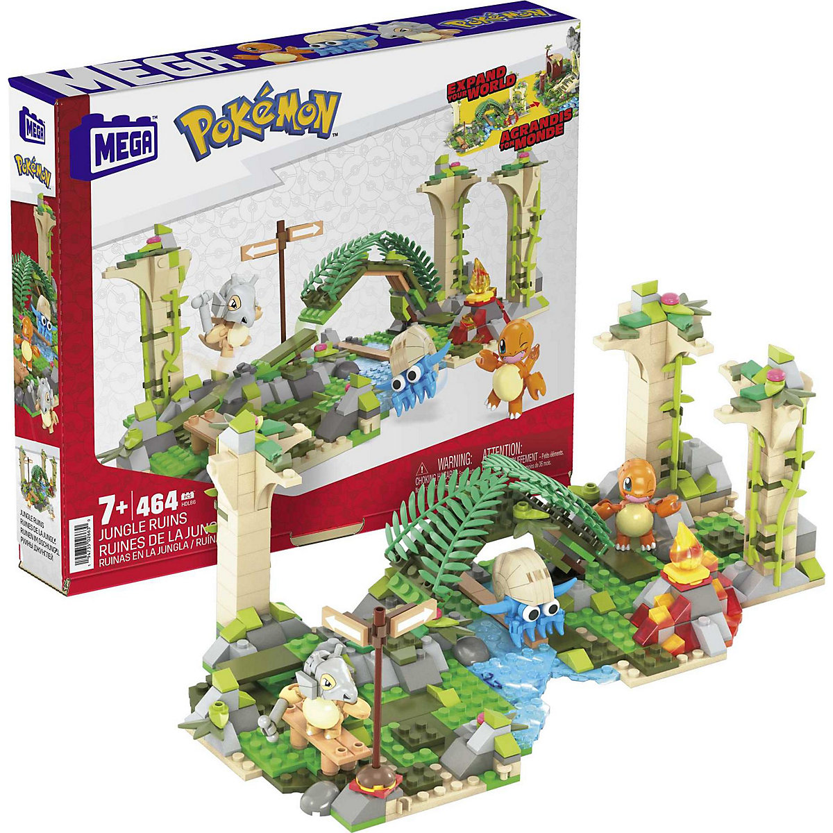 Mega Construx Pokémon Dschungel-Ruinen Bauset, Konstruktions-Spielzeug