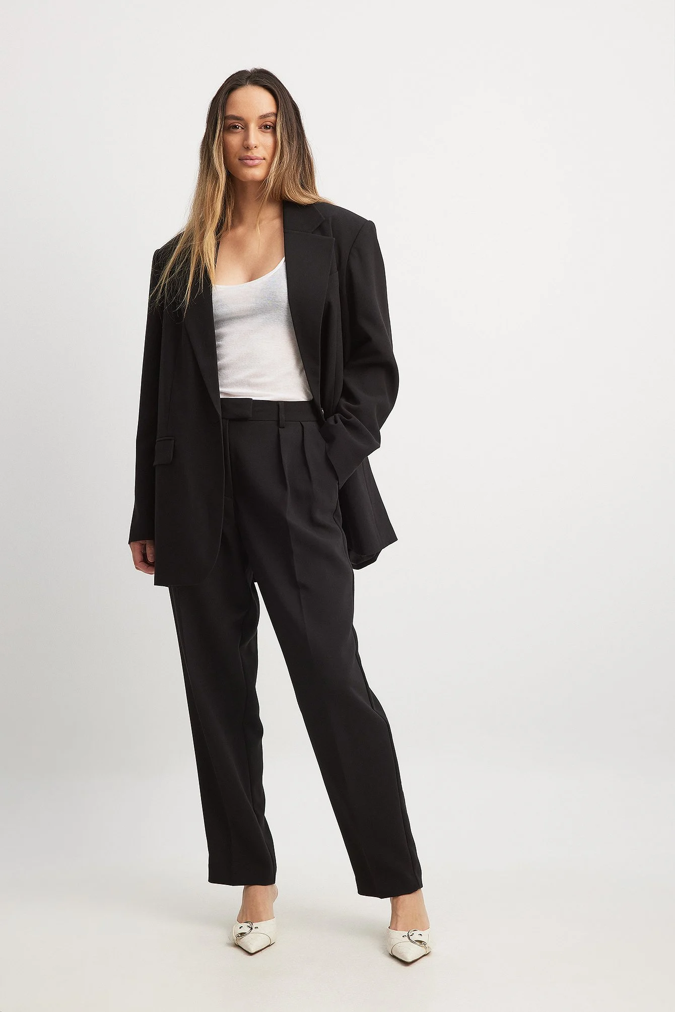 Oversize Maxi-Blazer mit einem Knopf