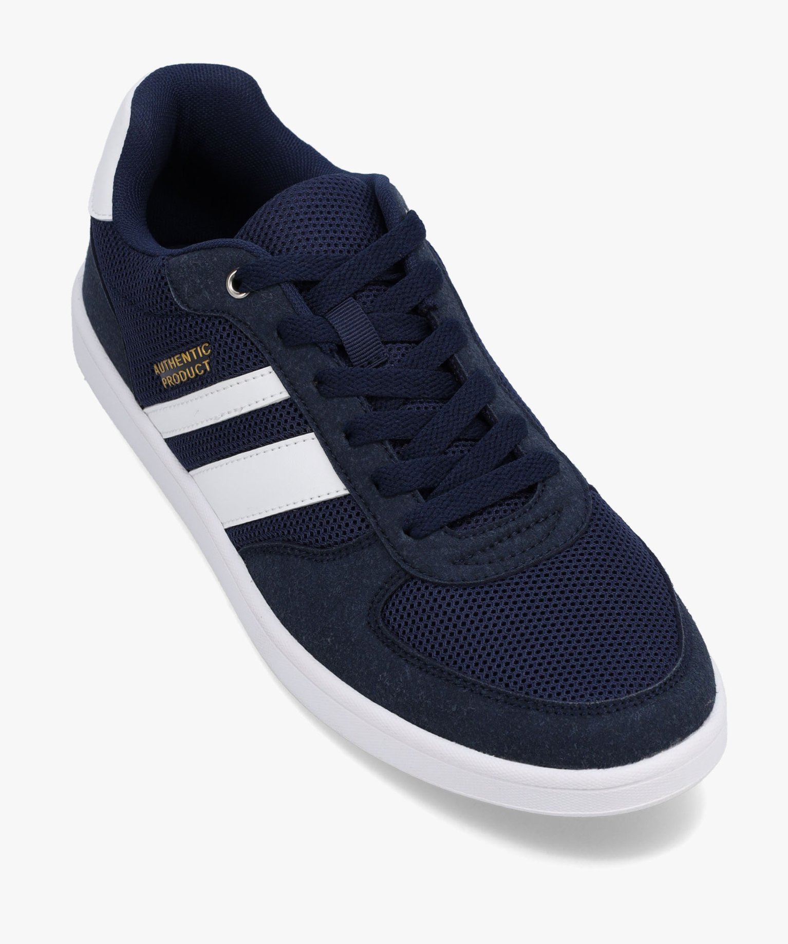 Baskets homme style casual bicolores à lacets marine | GEMO