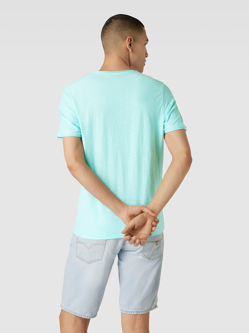 T-Shirt mit V-Ausschnitt in jeans