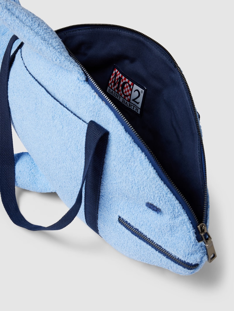 Rucksack aus Frottee mit Zier-Applikationen Modell 'TERRY' in blau