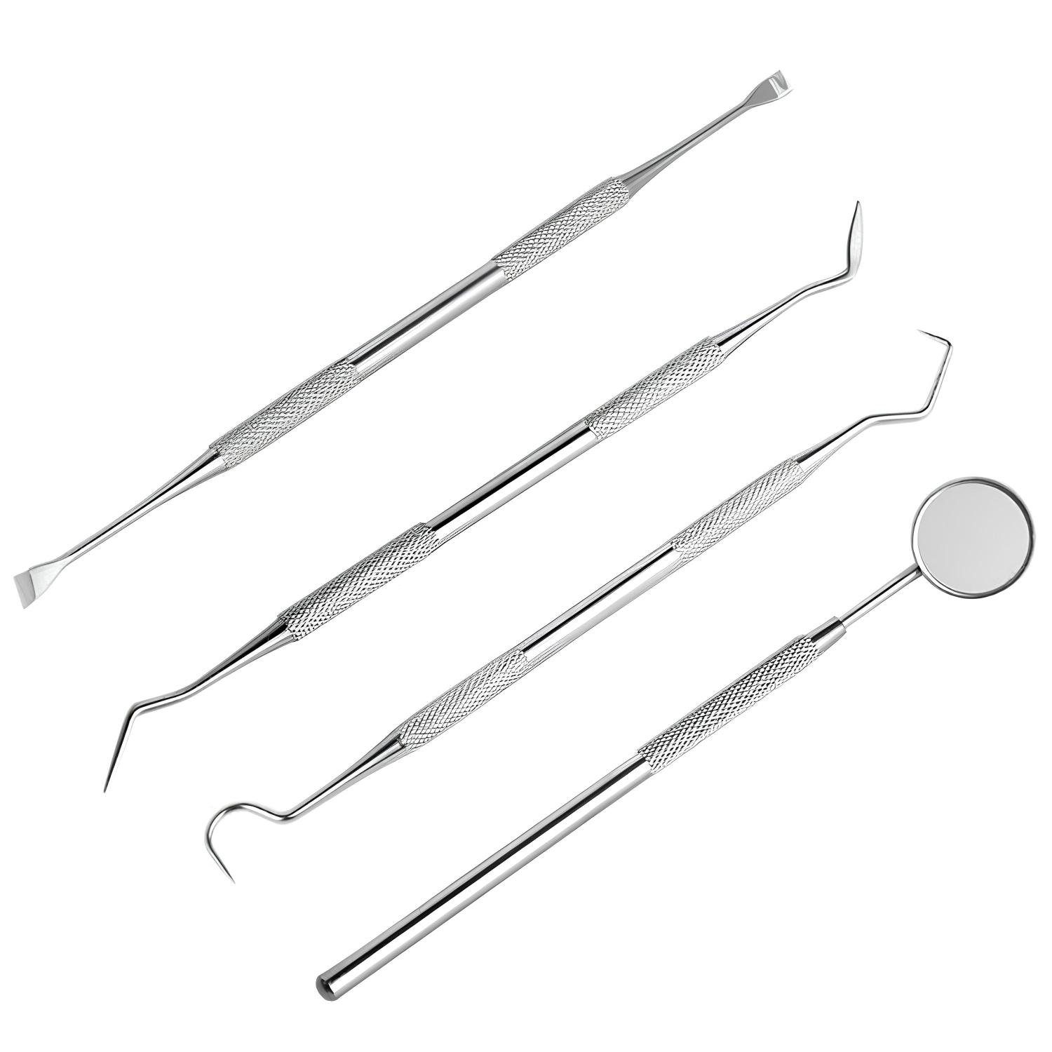 Einemgeld Zahnpflege-Set Zahnhygieneset Edelstahl Zahnbelagentferner & Reinigungsset Scaler