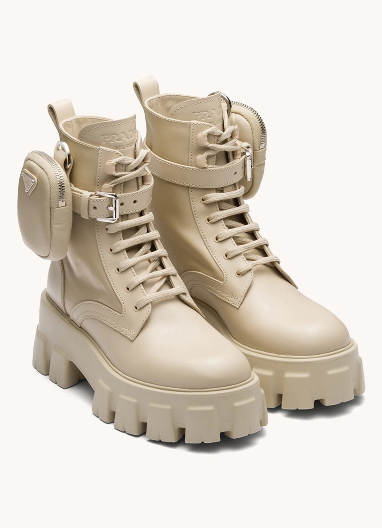 Prada  Biker boot van leer
