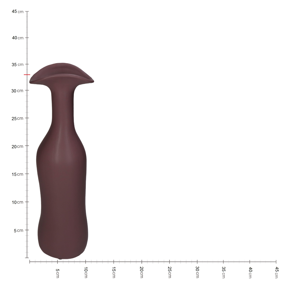 Trendhopper Vase Organic Aubergine 33 cm