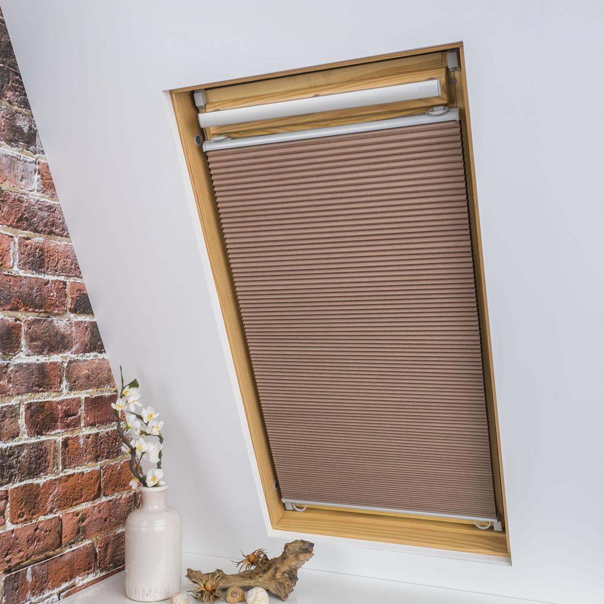 Bella Casa Universal Dachfenster-Wabenplissee , 83 x 141 cm, beige