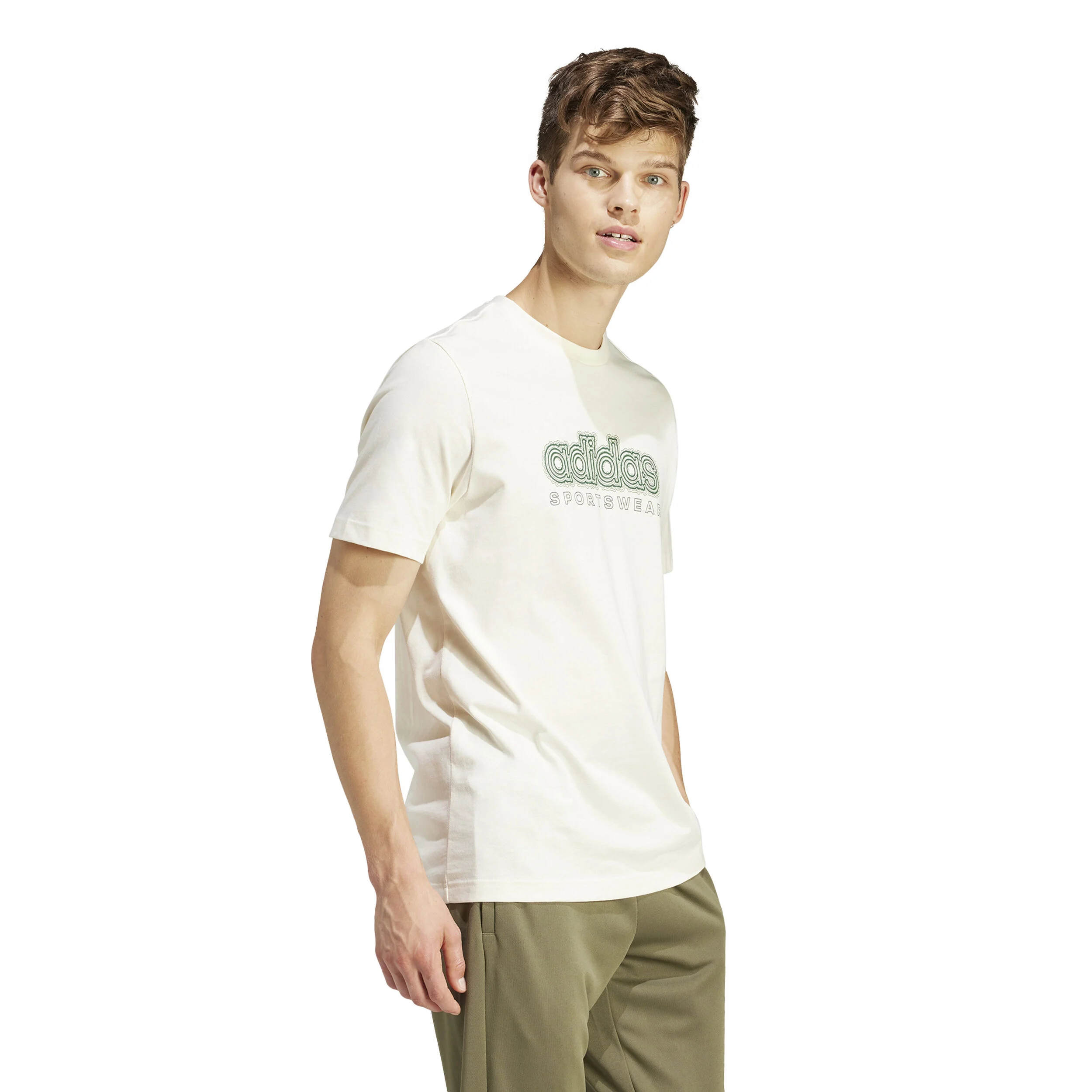 Growth SPW T-Shirt Herren - Weiß, Oliv