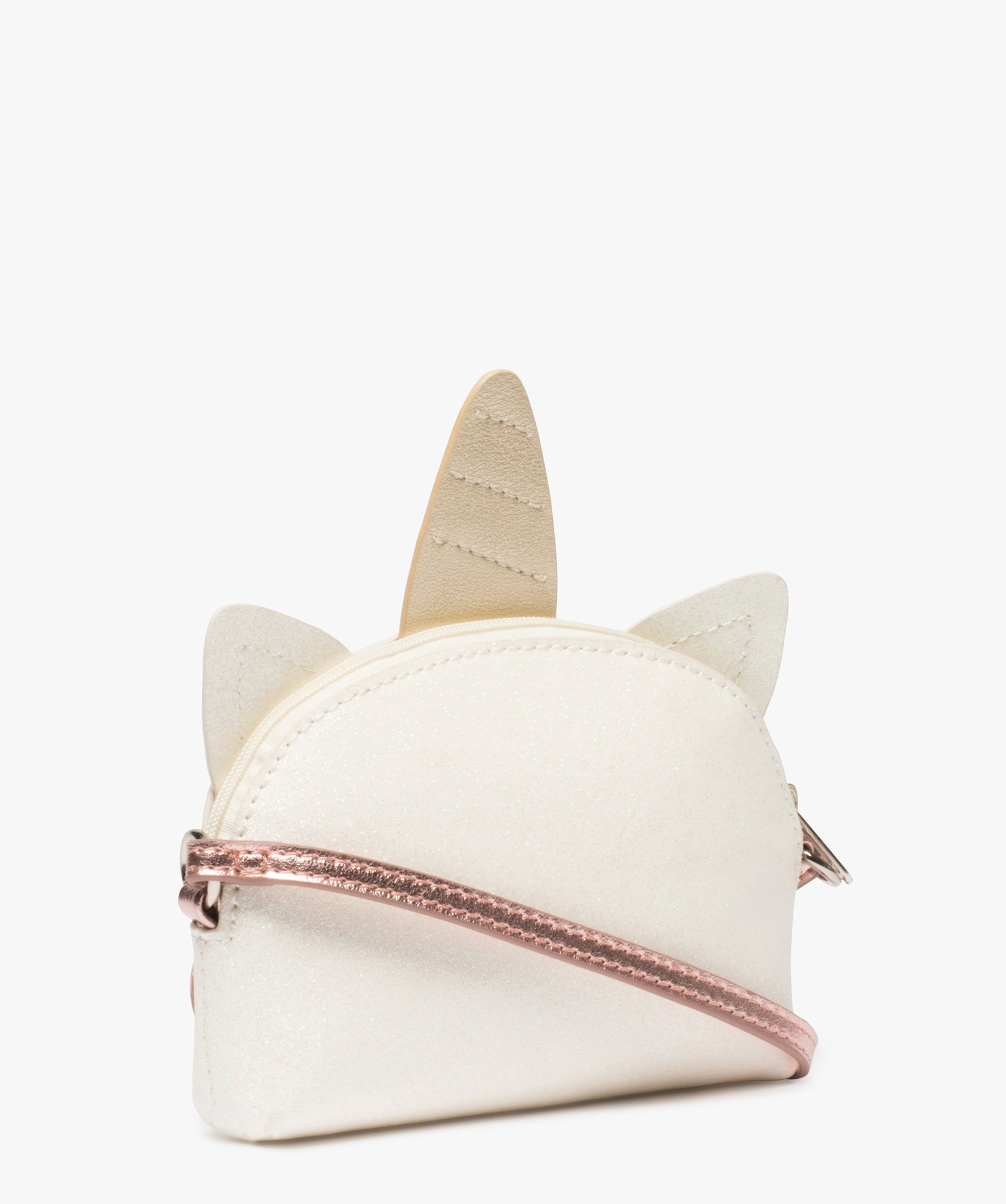 Sac à main fille pailleté motif licorne en relief blanc | GEMO