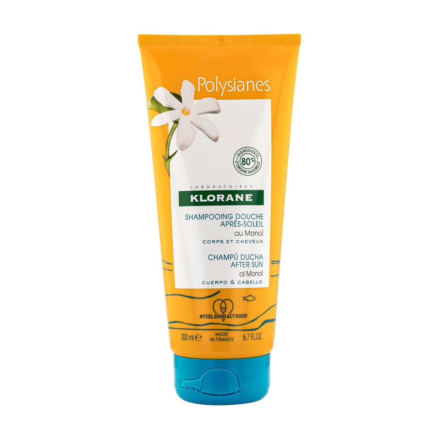 Champú y gel de ducha para después del sol Polysianes con tamanu y monoi orgánicos - Gel de ducha para después del sol