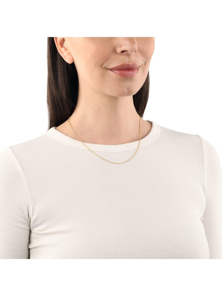 Amor Collier Edelstahl, IP Gold in Gold günstig kaufen 45 cm